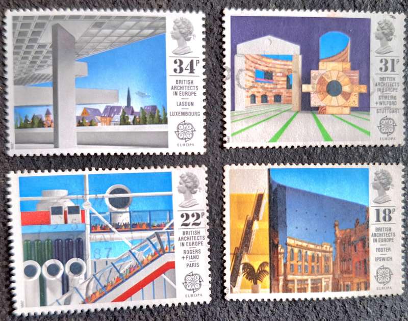 GB 1987 British Architects in Europe Set of 4 Used stamps