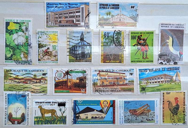 Cameroon Mixed Lot of 17 Used some hinged stamps