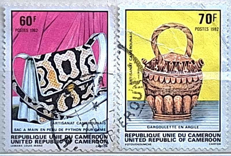Cameroon 1982 Art/Craft Set of 2 Used stamps