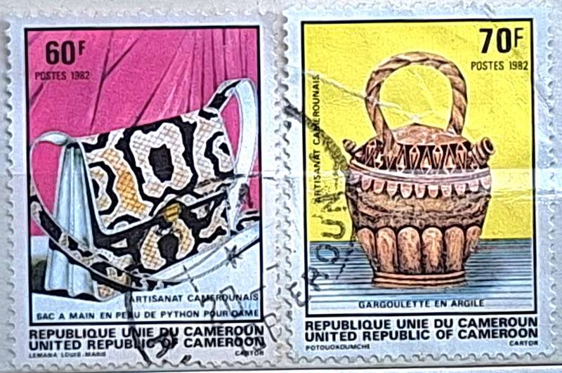 Cameroon 1982 Art/Craft Set of 2 Used stamps