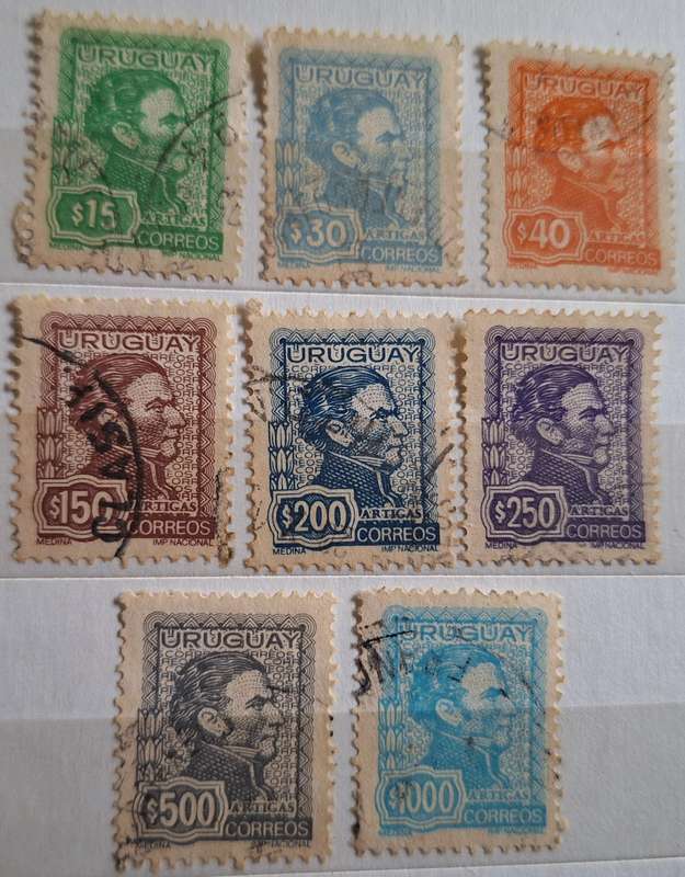 Uruguay 1972-74 Definitives Gen Jose Artigas 8 Used stamps
