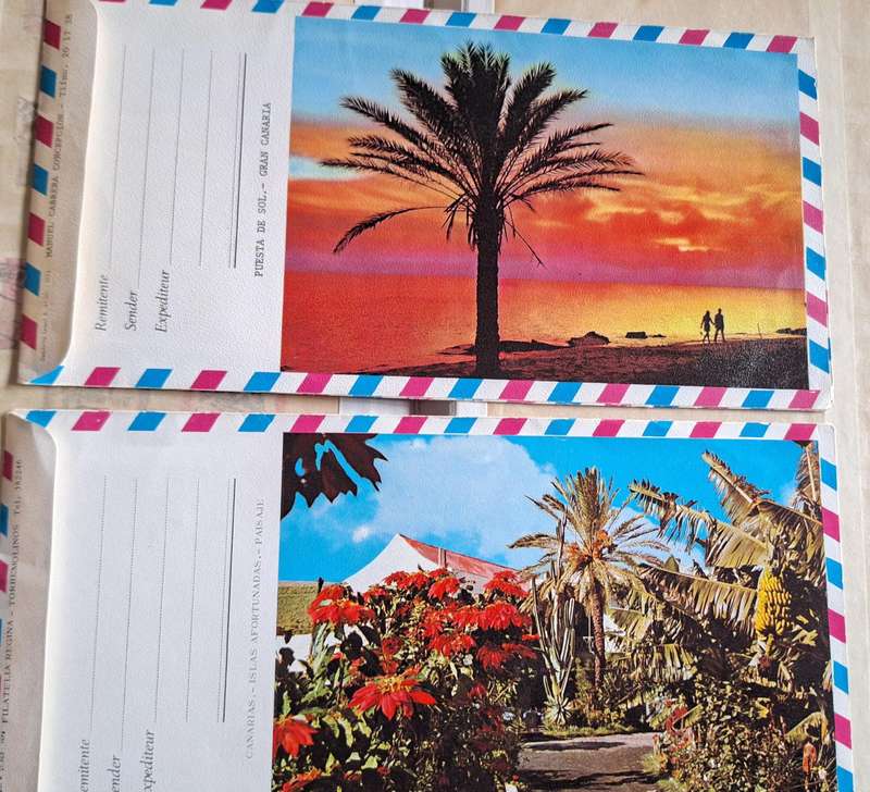 Spain 2 Postcard Envelope with Special Philatelic Postage Stamps