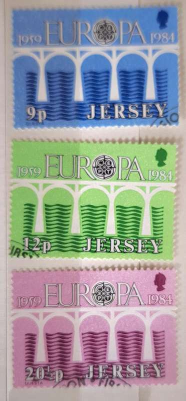 Jersey 1984 Europa Set of 3 Cancelled stamps