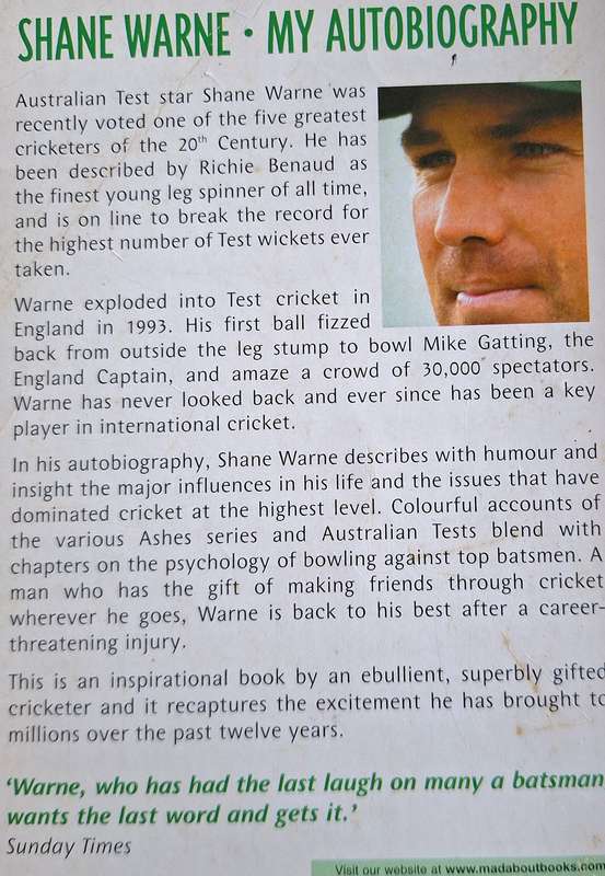 My Autobiography by Shane Warne Paperback SIGNED
