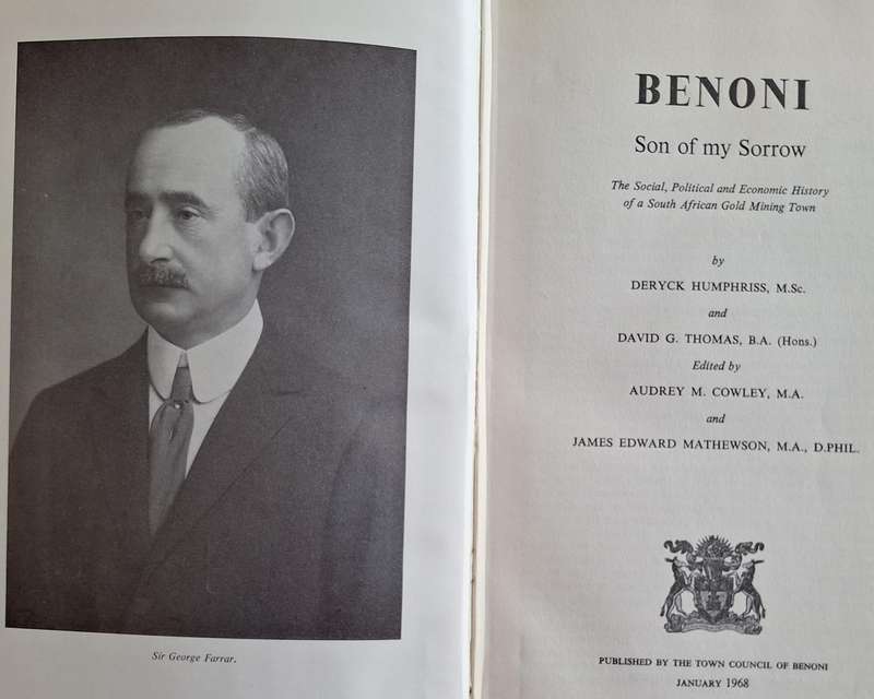 Benoni: Son of my Sorrow by Deryck Humphriss and David Thomas H/cover 1968 and Museum Opening Invite