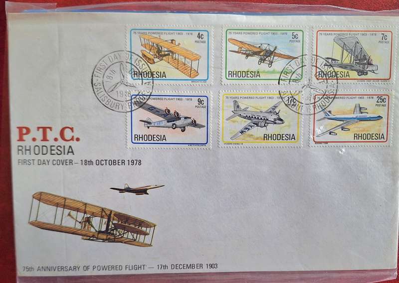 Rhodesia 1978 Powered Flight FDC