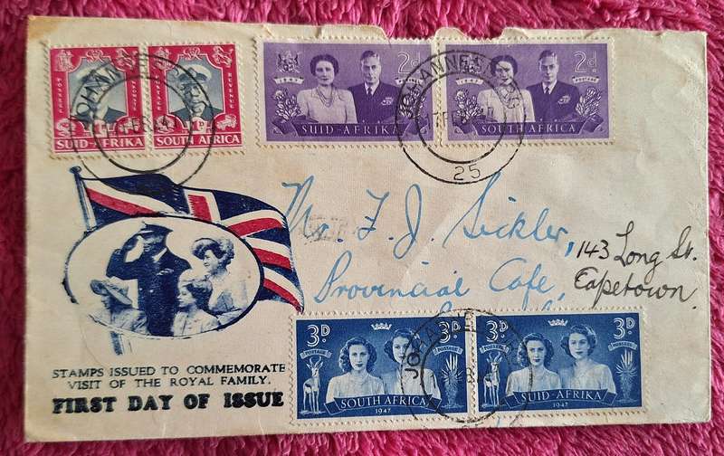 Union of South Africa 1947 Royal Visit FDC