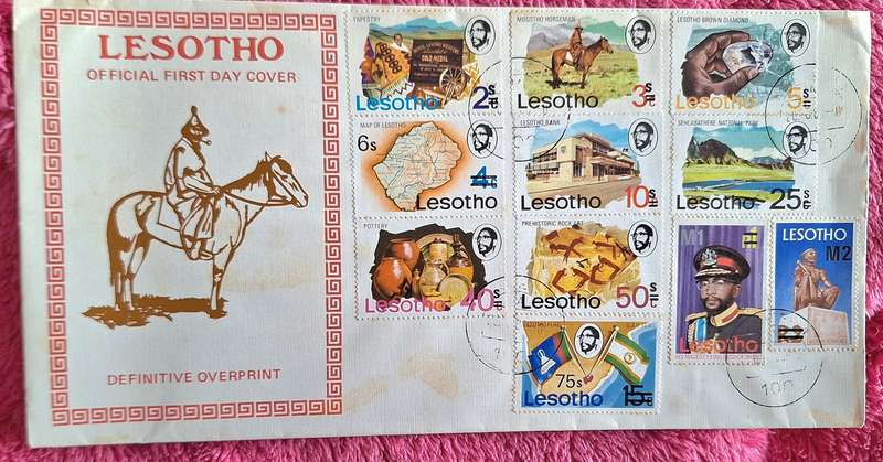 Lesotho 1980 Definitive Overprint FDC