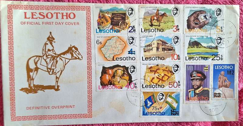 Lesotho 1980 Definitive Overprint FDC