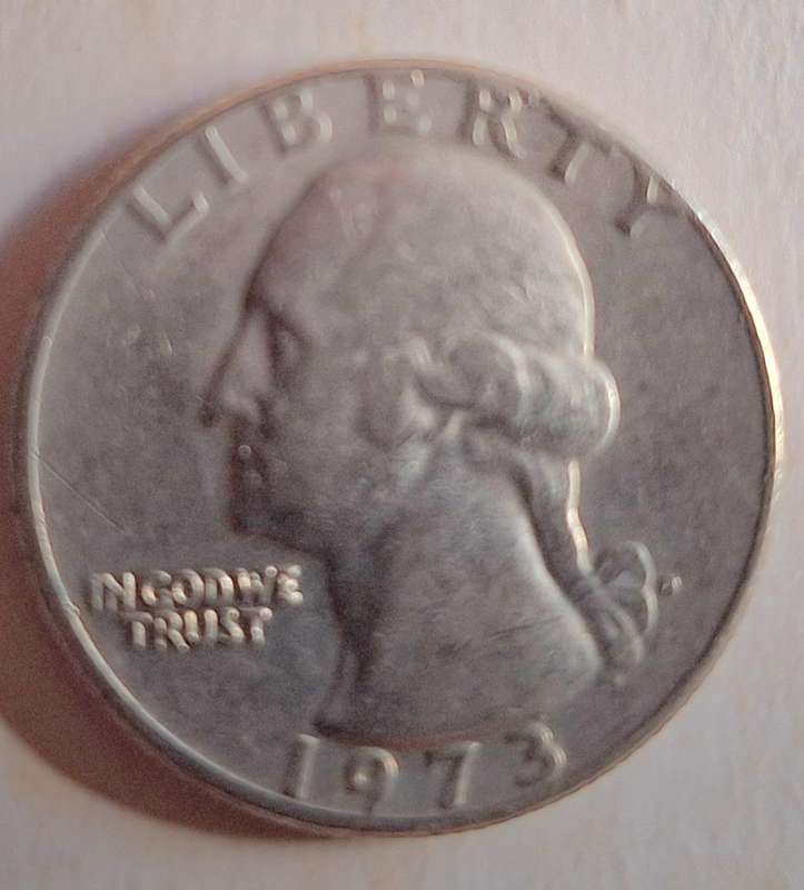 USA 1973 D ¼ Dollar "Washington Quarter" Copper-nickel clad copper