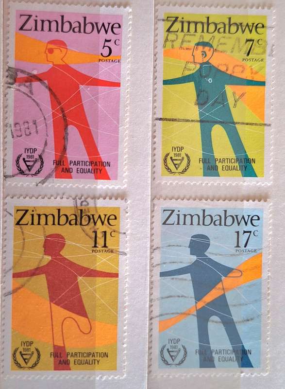 Zimbabwe 1981 Year of the Disabled Set of 4 Used stamps