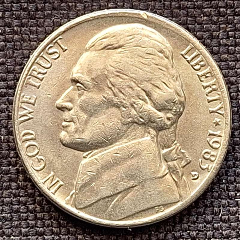 USA 1983 D 5 Cents "Jefferson Nickel" Copper-nickel