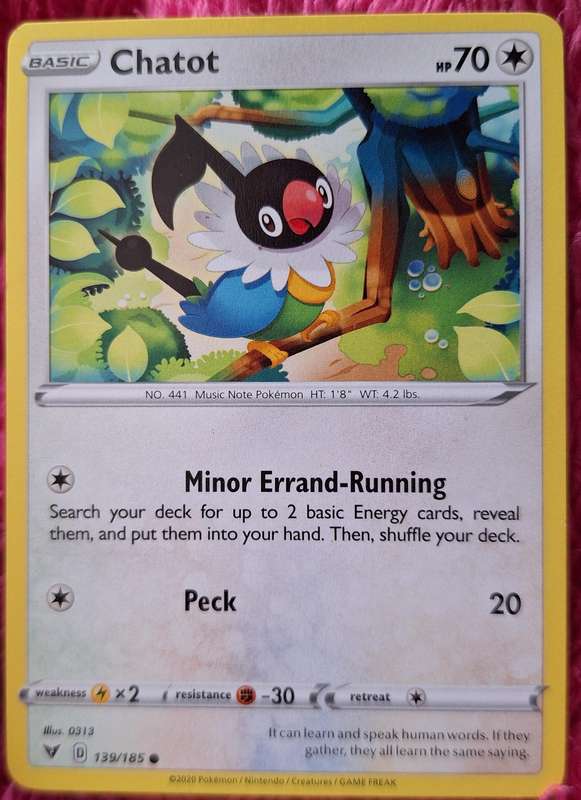 Pokemon 2020 Vivid Voltage 139/185 Chatot