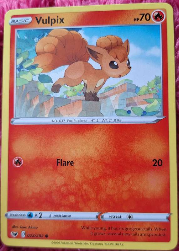 Pokemon 2020 Sword & Shield (Base) 022/202 Vulpix