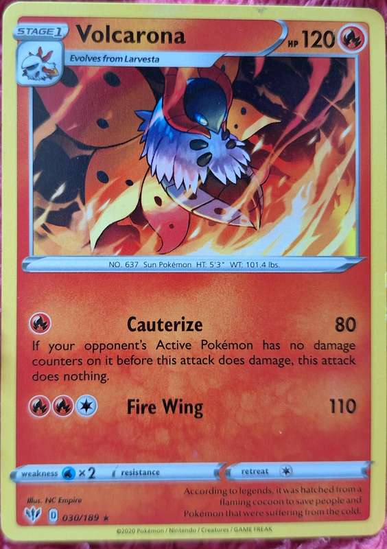 Pokemon 2020 Darkness Ablaze 030/189 Volcarona
