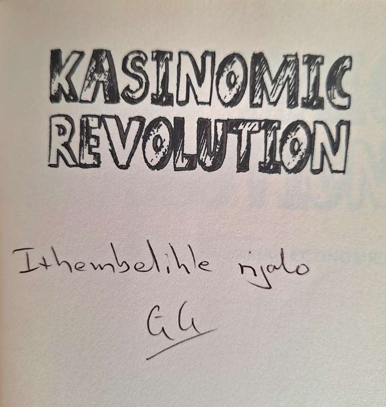 Kasinomic Revolution by GG Alcock Paperback AUTHOR INSCRIPTION