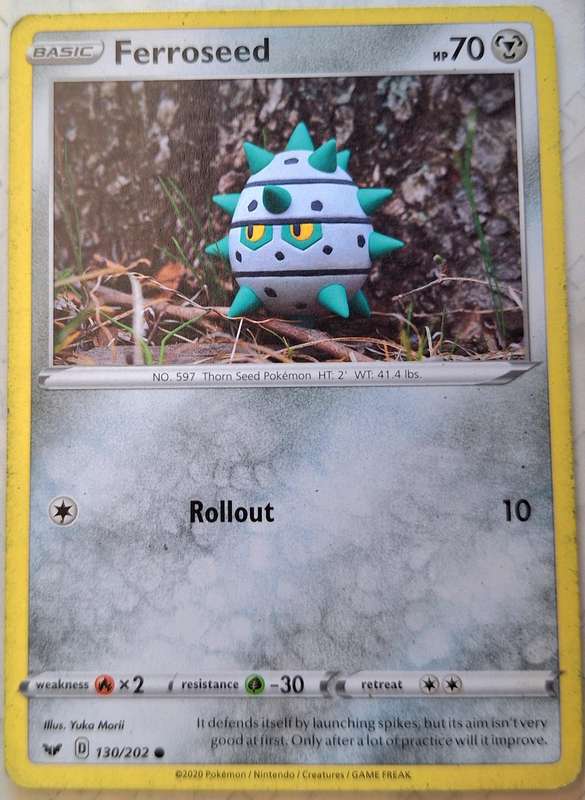 Pokemon 2020 Sword & Shield (Base) 130/202 Ferroseed