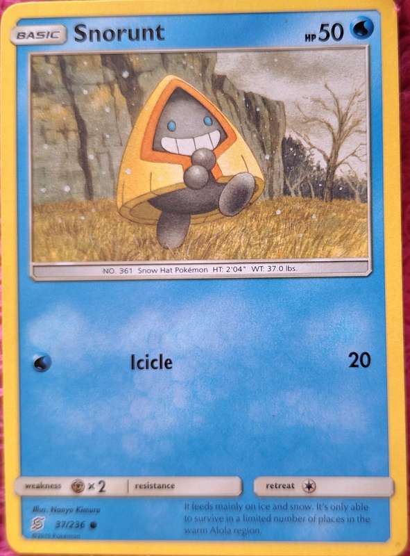 Pokemon 2019 SM Unified Minds 037/236 Snorunt