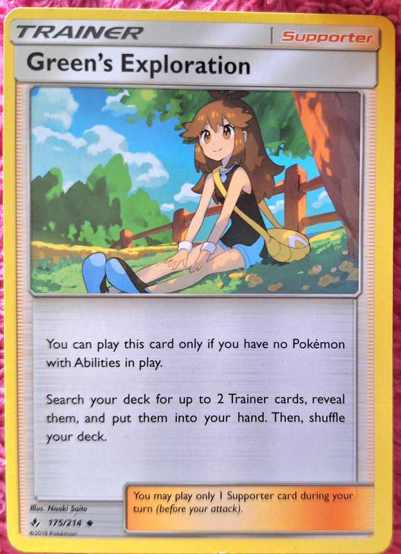Pokemon 2019 SM Unbroken Bonds 175/214 Green's Exploration