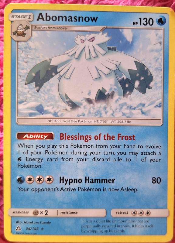 Pokemon 2018 SM Ultra Prism 38/156 Abomasnow