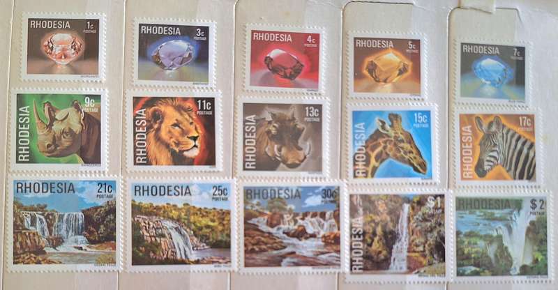 Rhodesia 1978 Fourth Definitive Set of 15 Mint stamps