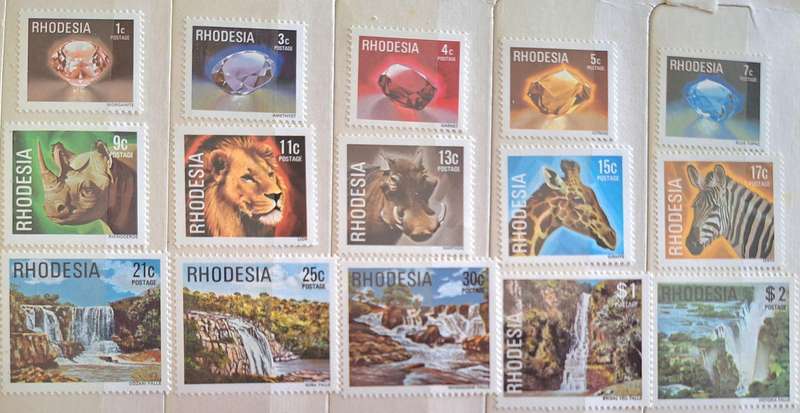 Rhodesia 1978 Fourth Definitive Set of 15 Mint stamps