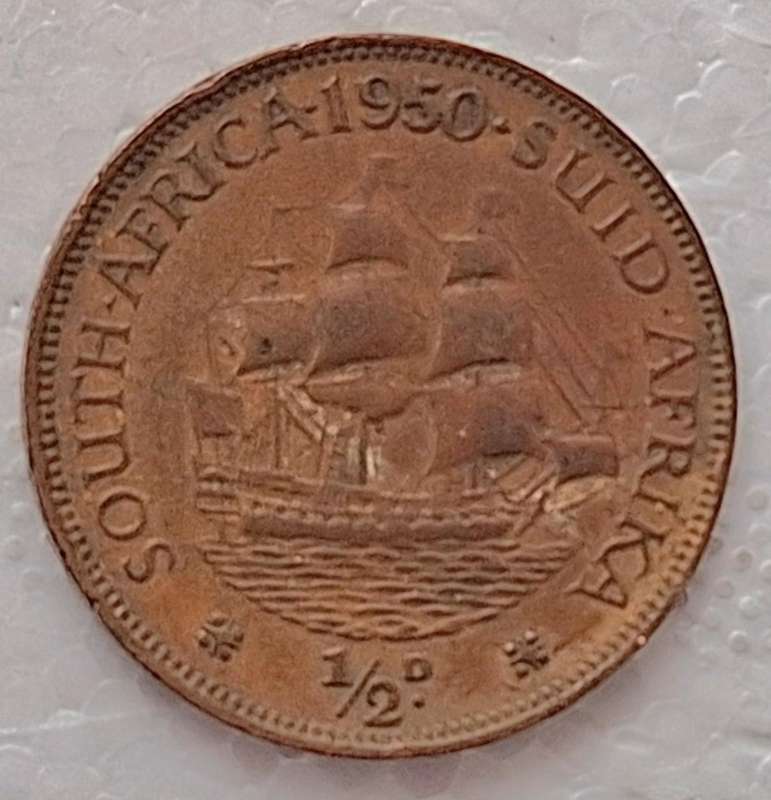 South Africa 1950 George VI 1/2d Half Penny Bronze