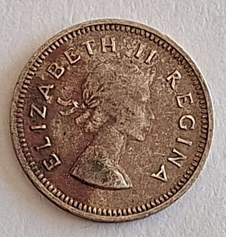 South Africa 1956 Elizabeth II 3d Silver (.500)