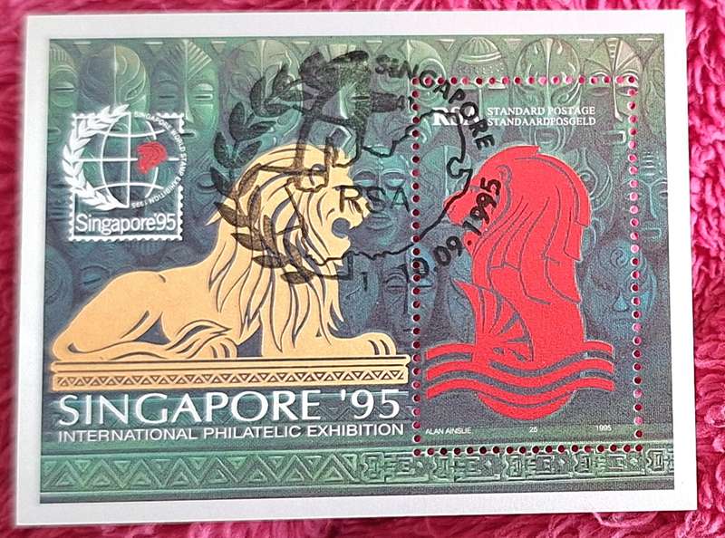 South Africa 1995 Singapore '95 Cancelled Miniature Sheet