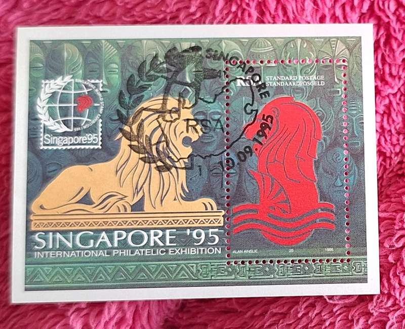 South Africa 1995 Singapore '95 Cancelled Miniature Sheet