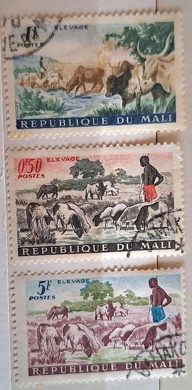 Mali 1961 Agriculture 2 Cancelled Hinged stamps
