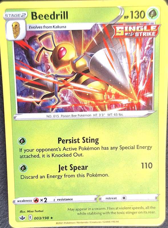 Pokemon 2021 Chilling Reign 003/198 Beedrill (Holo)