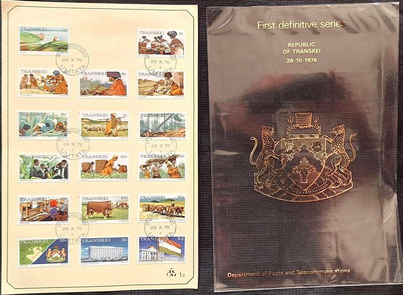 Transkei 1976 First Definitive Series on Official First Day Folder 1.2