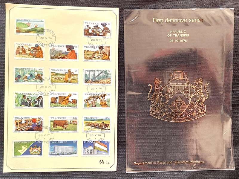 Transkei 1976 First Definitive Series on Official First Day Folder 1.2