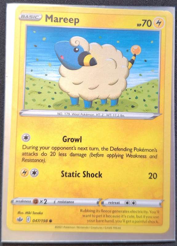 Pokemon 2021 Chilling Reign 047/198 Mareep (In a cover)