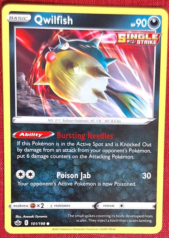 Pokemon 2021 Chilling Reign 101/198 Qwilfish