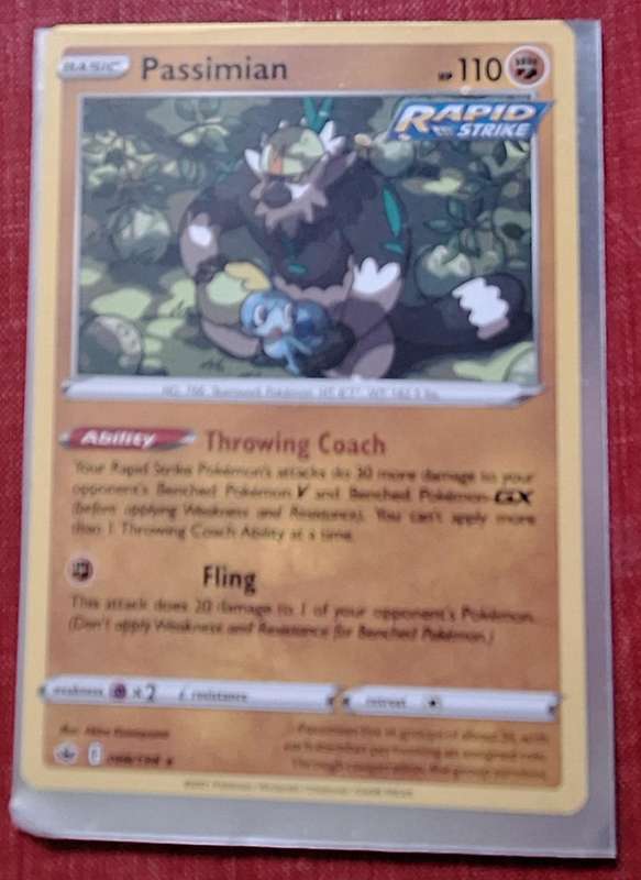 Pokemon 2021 Chilling Reign 088/198 Passimian In plastic cover