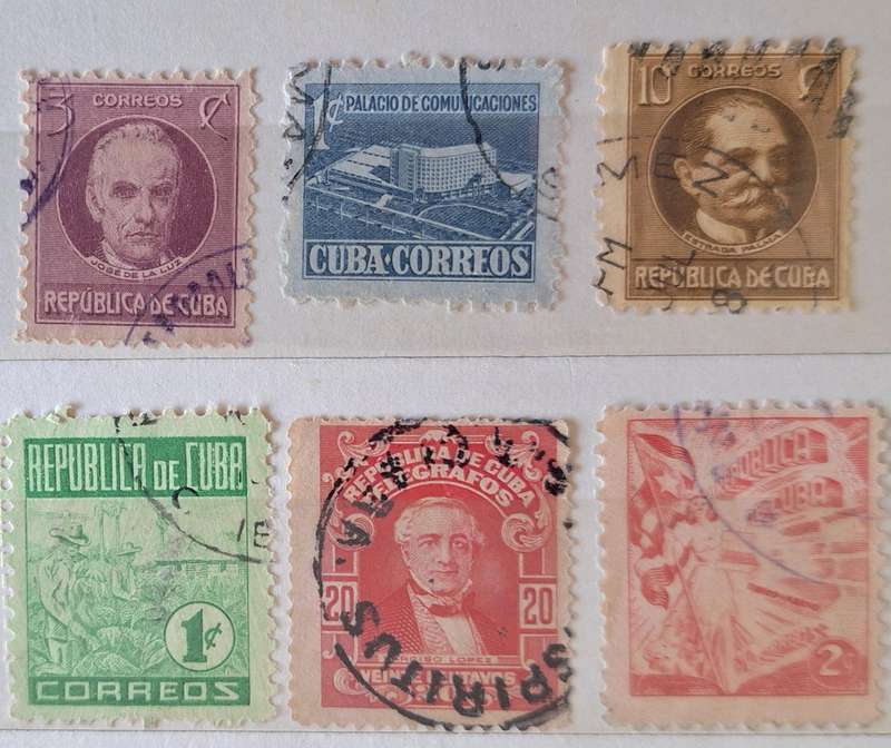 Cuba Mixed Lot of 6 Used stamps
