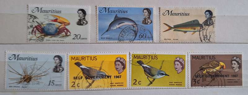 Mauritius Mixed Lot of 7 Elizabeth II Used stamps