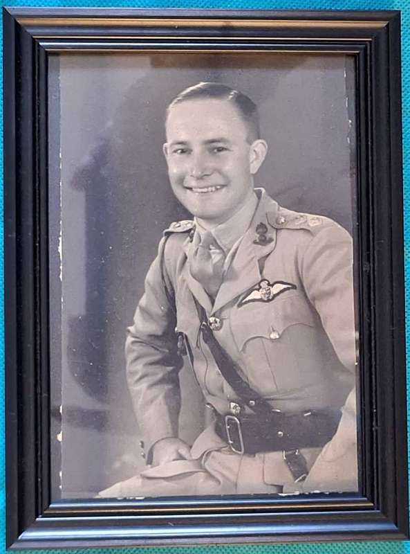 Framed Black and White  Photograph in Airforce Uniform