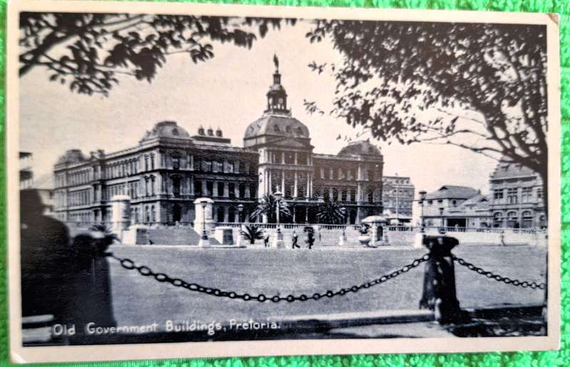 Vintage Newman Art Post Card of Old Government Building, Pretoria