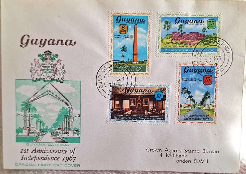 Guyana 1967 1st Anniversary of Independence FDC