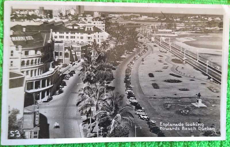 Vintage Lynn Acutt Post Card Esplanade, Durban Posted to Cape Town 1941