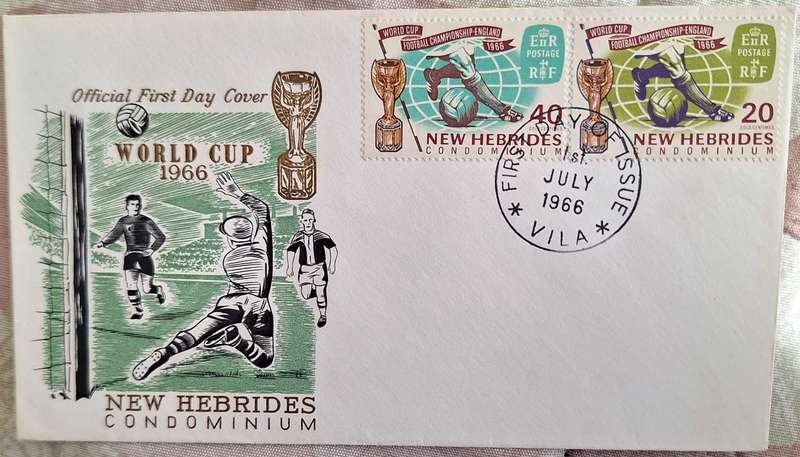 New Hebrides 1966 World Cup FDC