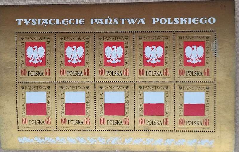 Poland 1966 Millennium of the Polish State 1 Mint Sheet of 10 stamps