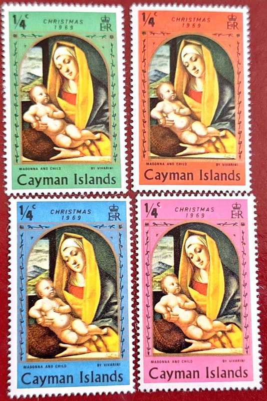 Cayman Islands 1969 Christmas 4 Mint stamps