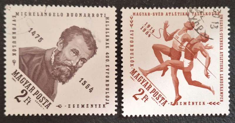 Hungary 1964 Anniversaries and Events 2 Cancelled Hinged stamps