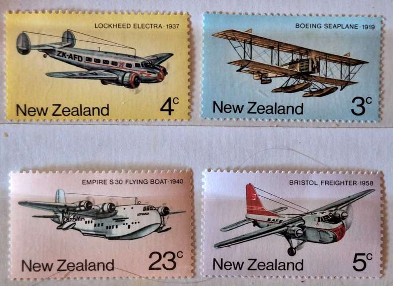 New Zealand 1974 Air Transport Set of 4 Mint stamps