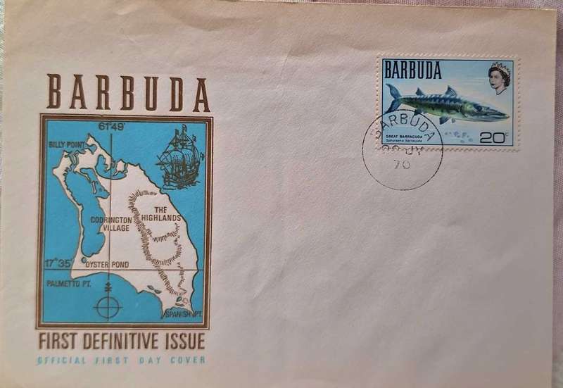 Barbuda 1970 First Definitive Issue FDC