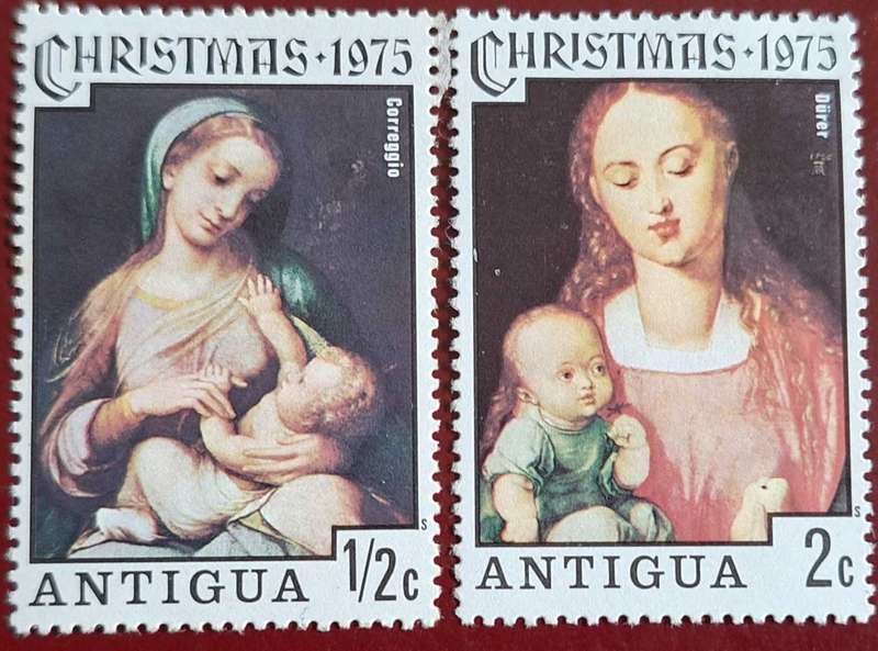 Antigua 1975 Christmas 2 Mint stamps